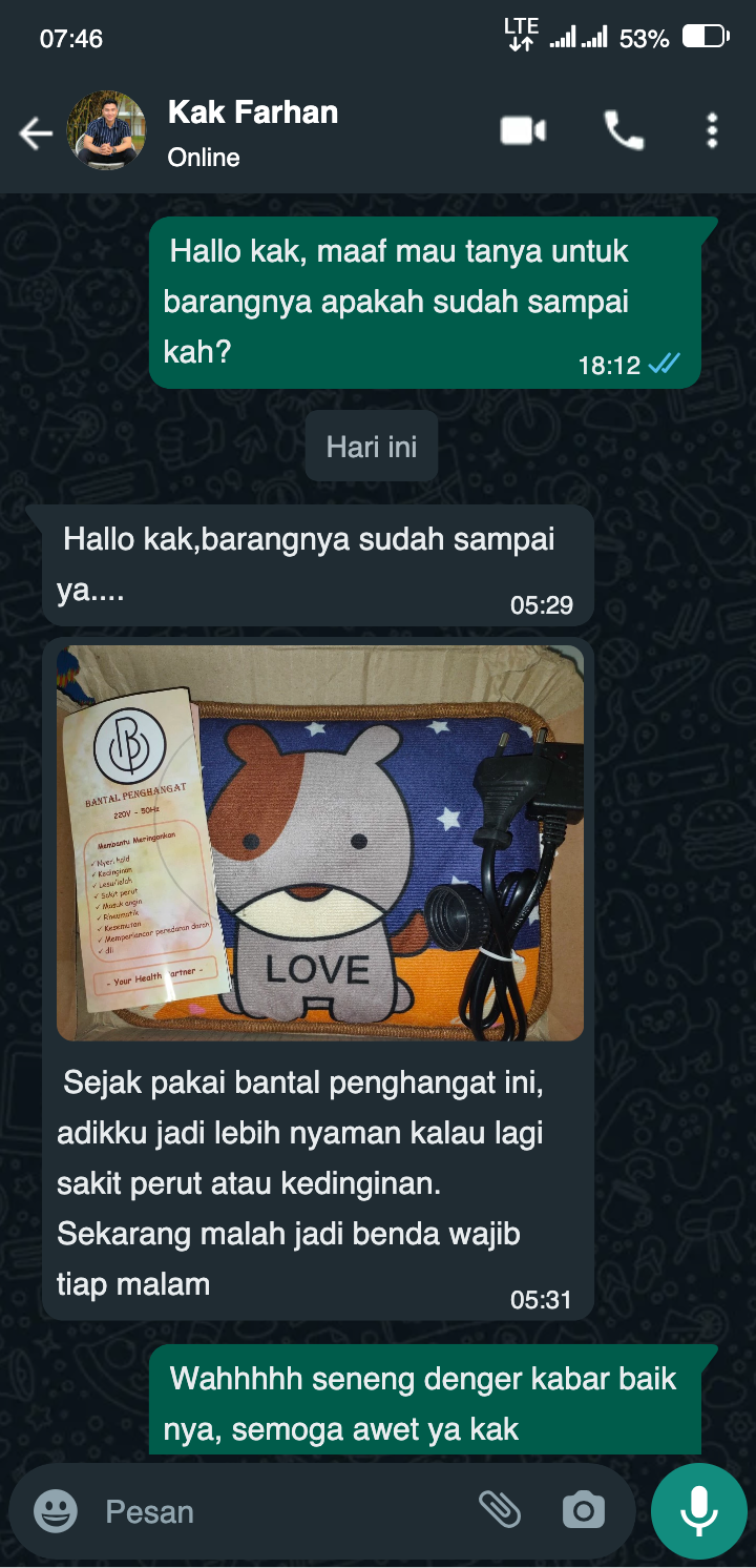 Testimoni WhatsApp pelanggan 3