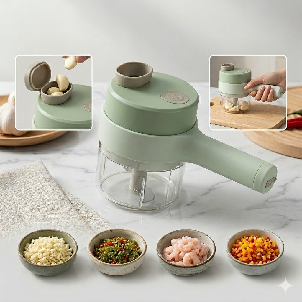 Chopper Pro — blender dan pemotong portable elektrik 2-in-1