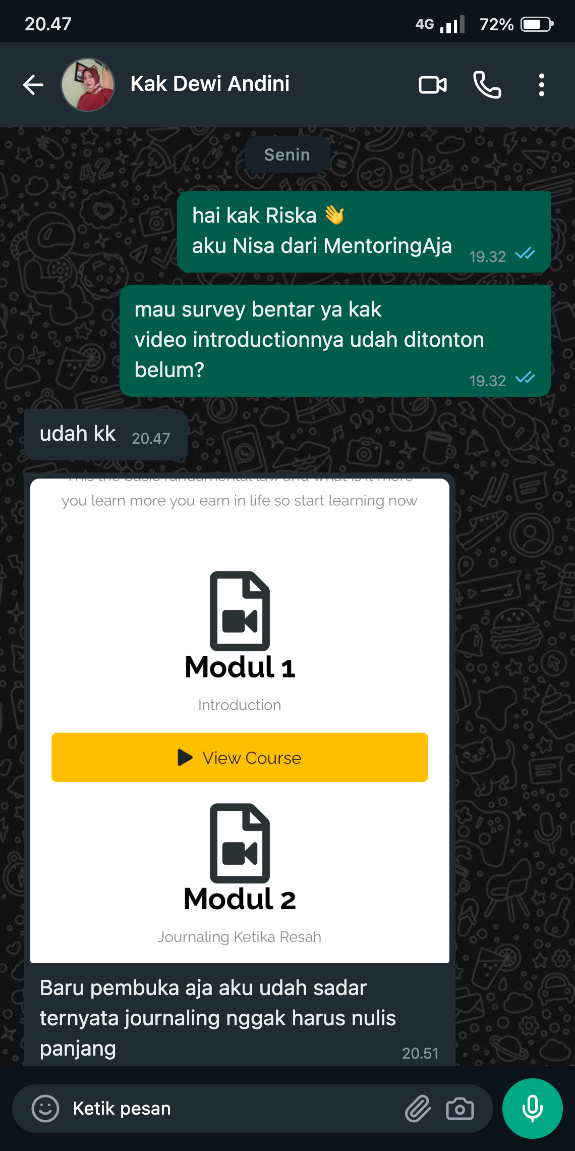 Testimoni Kak Dewi Andini