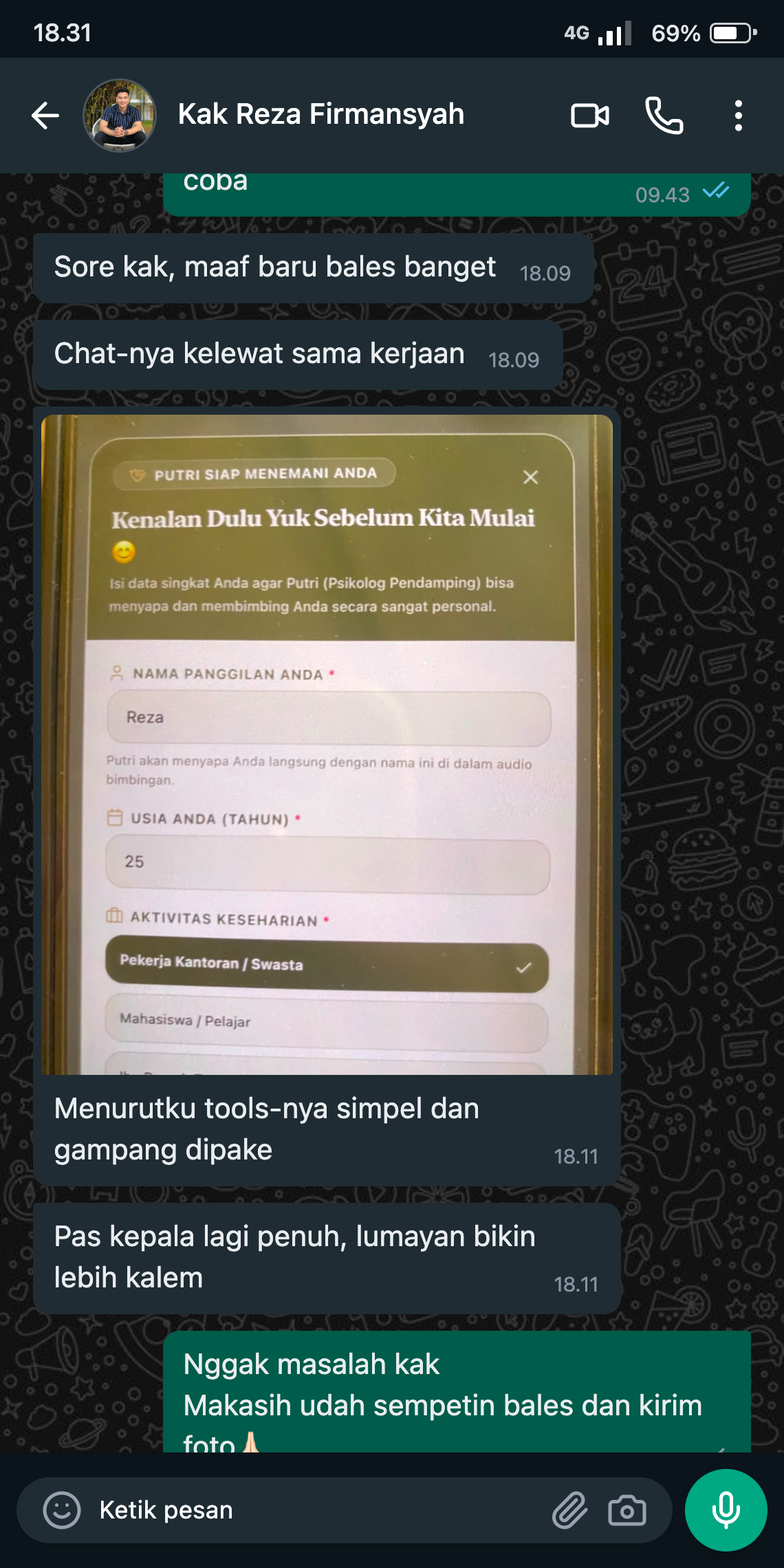Testimoni Kak Reza Firmansyah