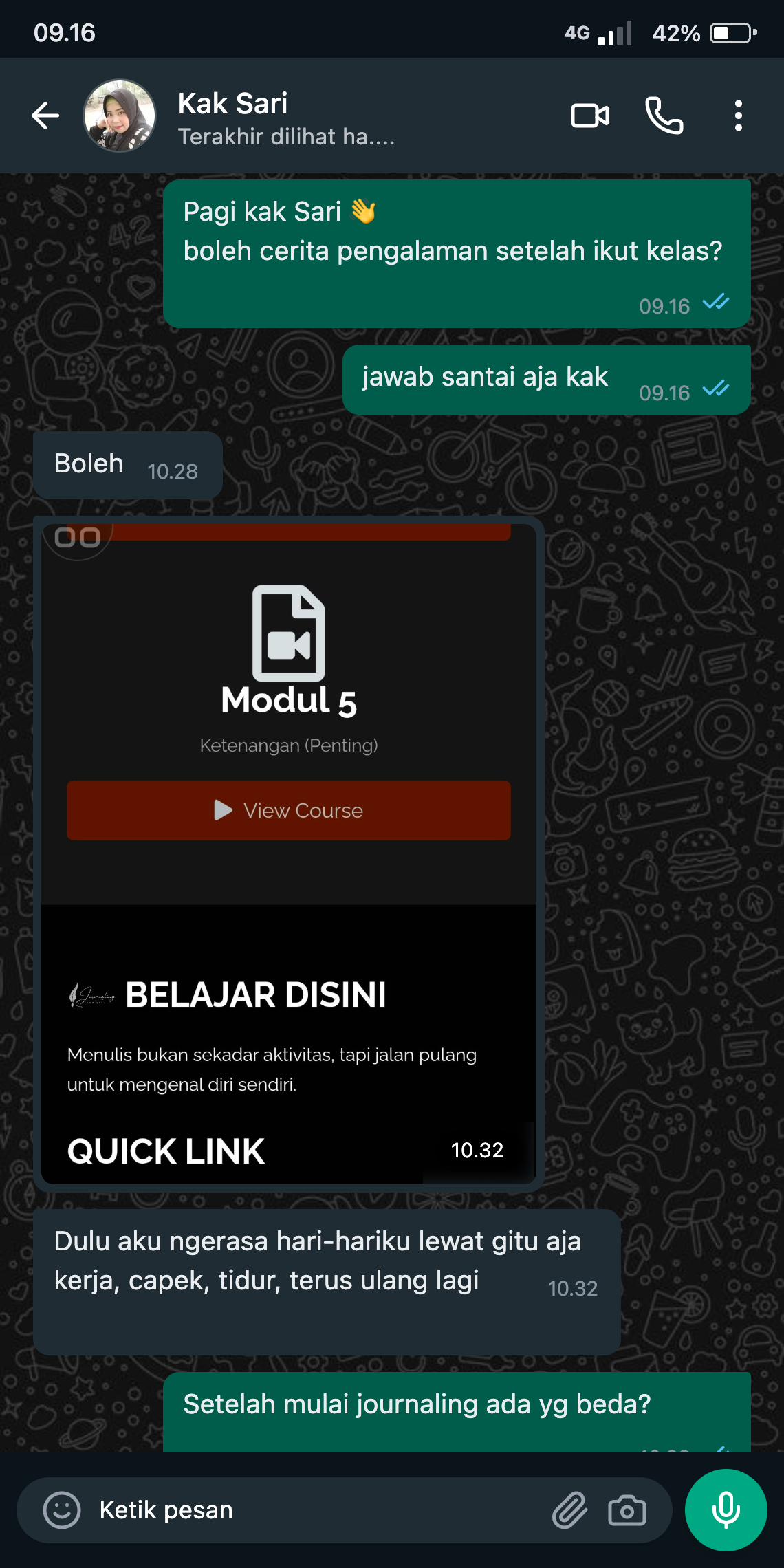 Testimoni Kak Sari